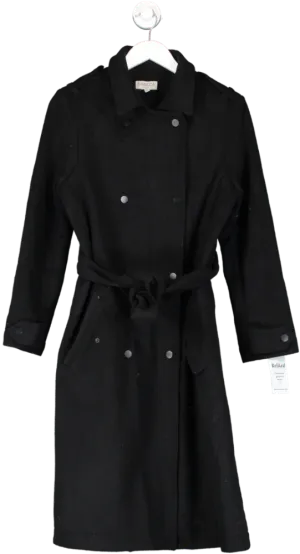 Labeca Black Wool Trench Coat UK S